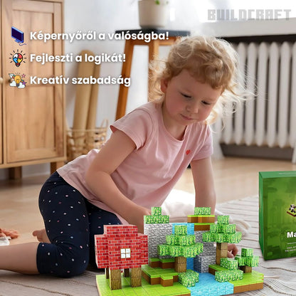 Nether kapu - mágneses építőkocka szett 1 karakterrel (32db)